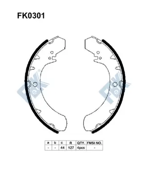 Brake Shoe Set (FK0301)
