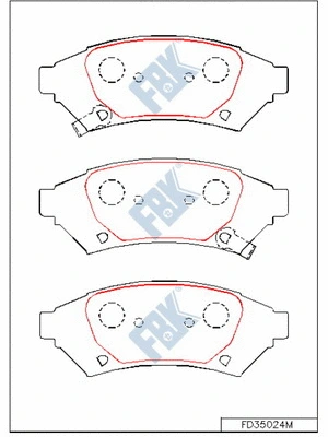 Brake Pad Set, disc brake (FD35024M)