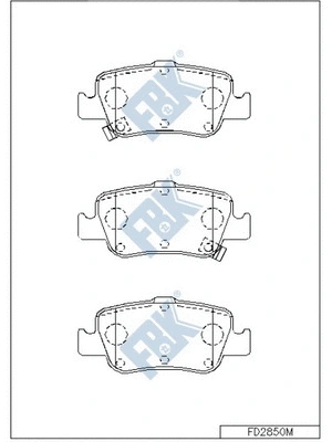 Brake Pad Set, disc brake (FD2850M)