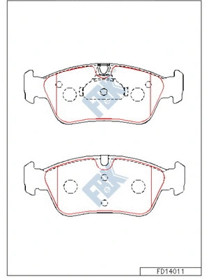Brake Pad Set, disc brake (FD14011)