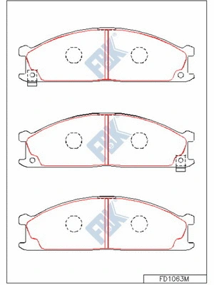 Brake Pad Set, disc brake (FD1063M)