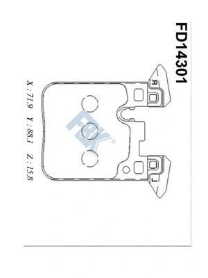 Brake Pad Set, disc brake (FD14301)