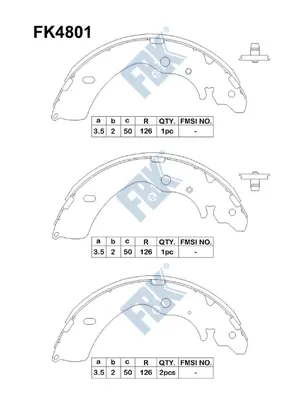 Brake Shoe Set (FK4801)
