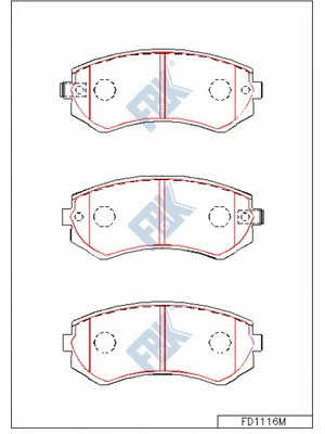 Brake Pad Set, disc brake (FD1116M)