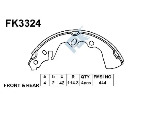 Brake Shoe Set (FK3324)