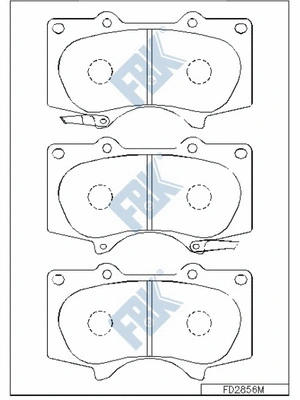 Brake Pad Set, disc brake (FD2856M)