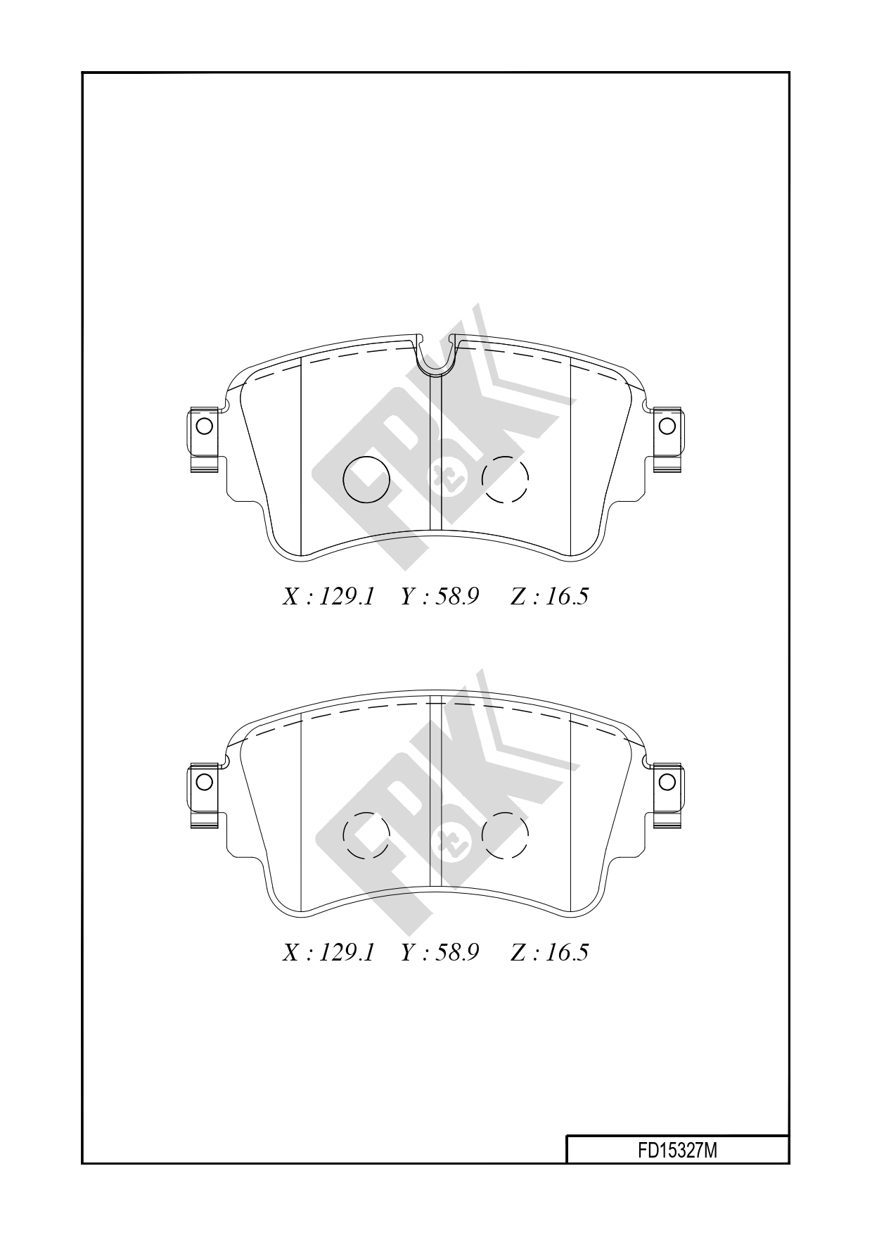 Brake Pad Set, disc brake (FD15327M)