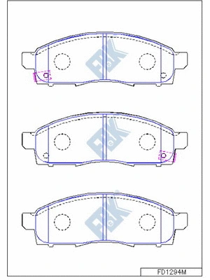 Brake Pad Set, disc brake (FD1294M)