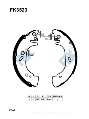 Brake Shoe Set (FK3523)