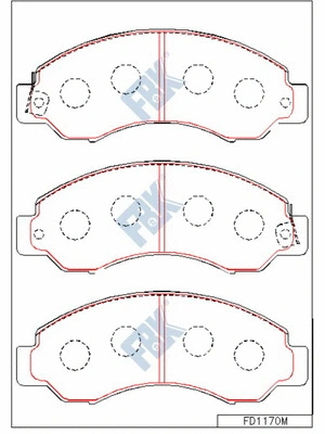 Brake Pad Set, disc brake (FD1170M)
