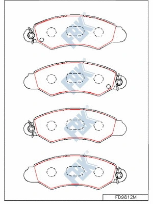 Brake Pad Set, disc brake (FD9812M)