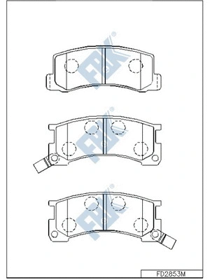 Brake Pad Set, disc brake (FD2853M)