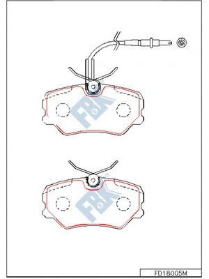 Brake Pad Set, disc brake (FD18005M)