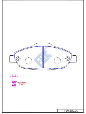 Brake Pad Set, disc brake (FD18022A)