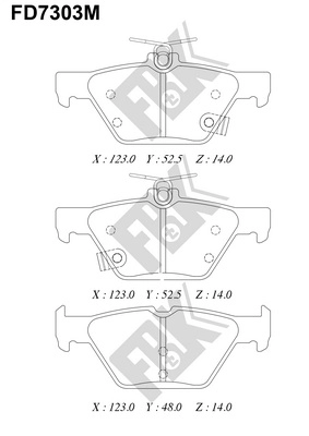 Brake Pad Set, disc brake (FD7303M)