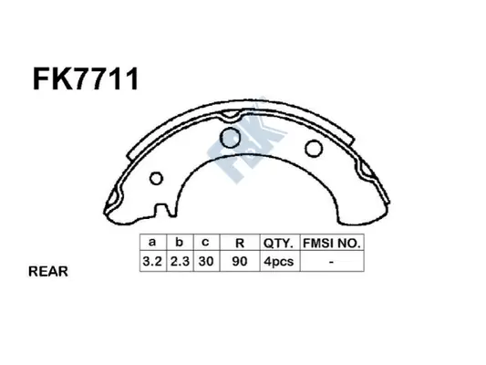 Brake Shoe Set (FK7711)
