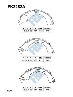 Brake Shoe Set (FK2282A)