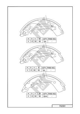 Brake Shoe Set (FK23301)