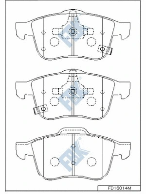 Brake Pad Set, disc brake (FD16014M)