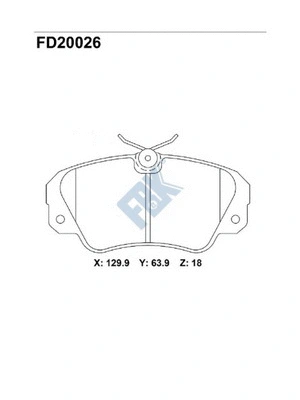 Brake Pad Set, disc brake (FD20026)