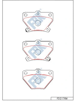Brake Pad Set, disc brake (FD2176M)