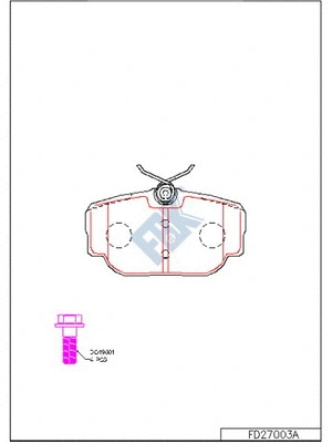 Brake Pad Set, disc brake (FD27003A)
