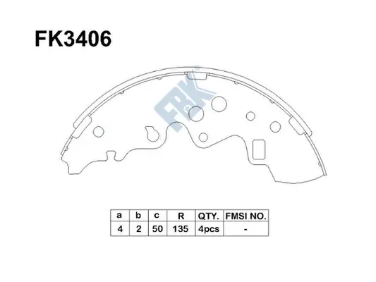 Brake Shoe Set (FK3406)