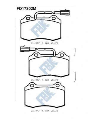 Brake Pad Set, disc brake (FD17302M)
