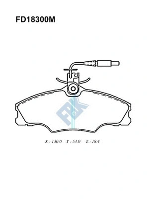 Brake Pad Set, disc brake (FD18300M)