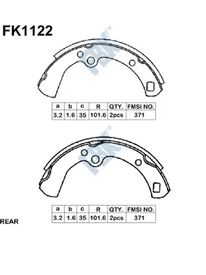 Brake Shoe Set (FK1122)