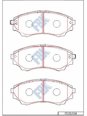 Brake Pad Set, disc brake (FD3830M)