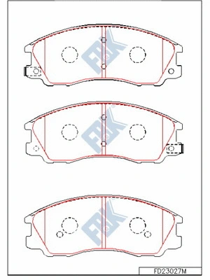 Brake Pad Set, disc brake (FD23027M)
