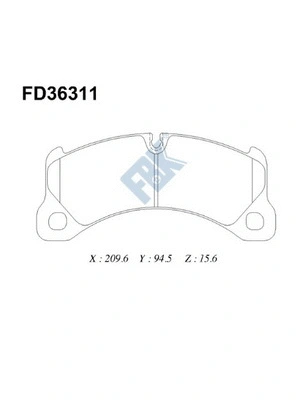 Brake Pad Set, disc brake (FD36311)