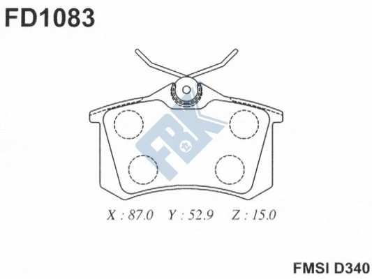 Brake Pad Set, disc brake (FD1083)