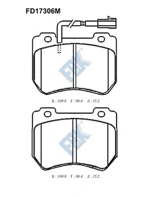 Brake Pad Set, disc brake (FD17306M)