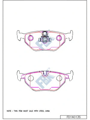Brake Pad Set, disc brake (FD14013S)