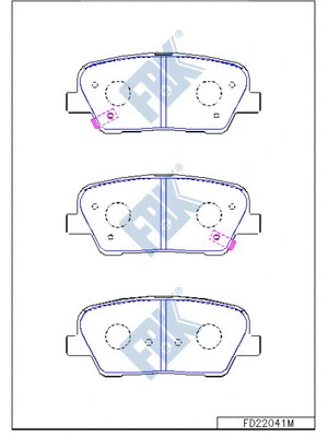 Brake Pad Set, disc brake (FD22041M)