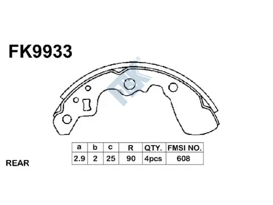 Brake Shoe Set (FK9933)