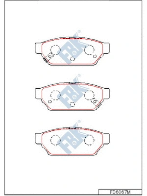 Brake Pad Set, disc brake (FD6067M)