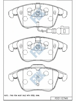Brake Pad Set, disc brake (FD21127MS)