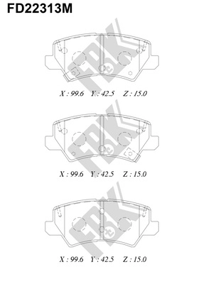 Brake Pad Set, disc brake (FD22313M)