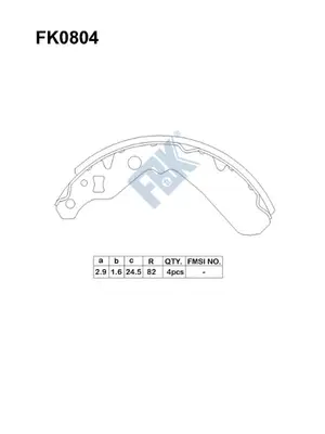 Brake Shoe Set (FK0804)