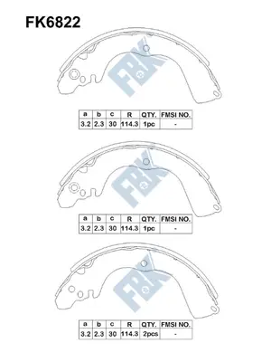 Brake Shoe Set (FK6822)