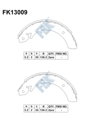 Brake Shoe Set (FK13009)