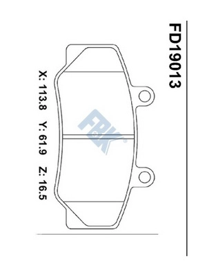 Brake Pad Set, disc brake (FD19013)