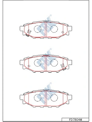 Brake Pad Set, disc brake (FD7804M)