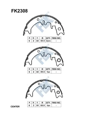 Brake Shoe Set (FK2308)