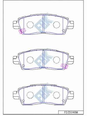 Brake Pad Set, disc brake (FD35048M)