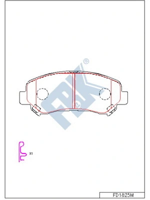 Brake Pad Set, disc brake (FD1825M)