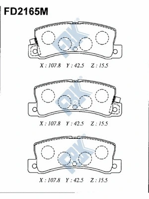 Brake Pad Set, disc brake (FD2165M)